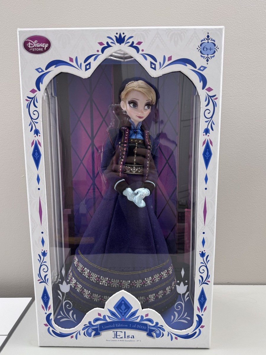 elsa purple dress doll Disney Store Limited Edition Elsa Purple Dress Frozen Doll 17” LE NEW