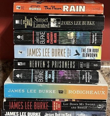 James Lee Burke 9 Book Lot Dave Robichaux Series  Neon Rain Detective Flamingos