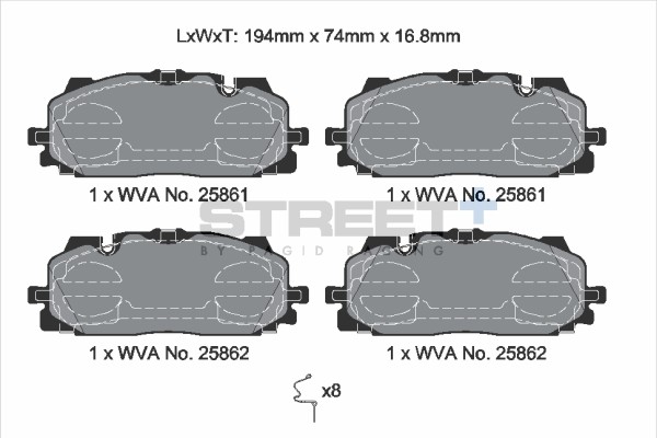 BremsbeläGe Audi A3 Limousine (8YS, 8YM) 40 Tfsi Quattro Bj. 04/21 Kw 150 PS 204-image