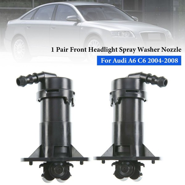 1 Paar FrontsprüHdüSe FüR Scheinwerfer-Waschanlage Audi A6 C6 2004-2008-image