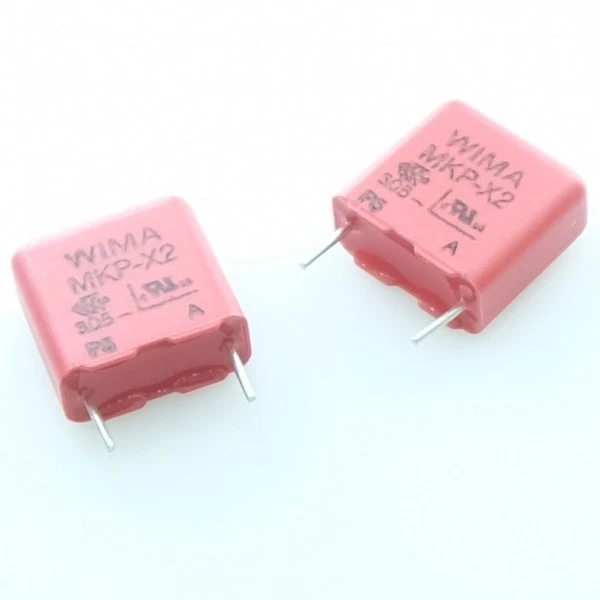 Condensateur film PP MKP-X2 47nF 305VAC 6x12.5x13mm pas10 10% Wima (lot de 2)