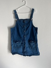 American Eagle Outfitters Mini Dress Women XL Blue Denim Adjustable Strap Casual