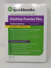 Intuit QuickBooks Desktop Premier Plus w/Payroll 2022 Accounting Software NEW