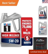 1 High Mileage Full Synthetic Motor Oil 5W-20, 5 Quart 35.83 per gallon