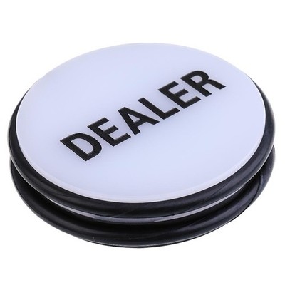 Doppelseitiger Weiß/schwarzer Dealer-Button Für Pokerkarten-Casino-Spielteile