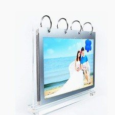 4x6 Inch Clear Acrylic Self Standing Frame Display Photos Both Sides Desktop