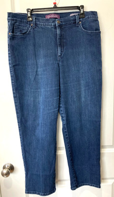 Gloria Vanderbilt Amanda Denim Jeans Adult Womens Size 18 SHORT Dark Blue