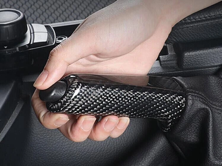 07-11 Cubierta Panel Fibra de Carbono Seca Para BMW Serie 1 E81 Palanca de Cambios Freno de Mano Foto 4 de 4