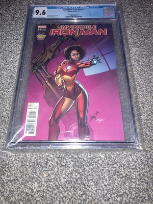Invincible Iron Man 1 CGC  9.6 Midtown Comics Variant J Scott Campbell