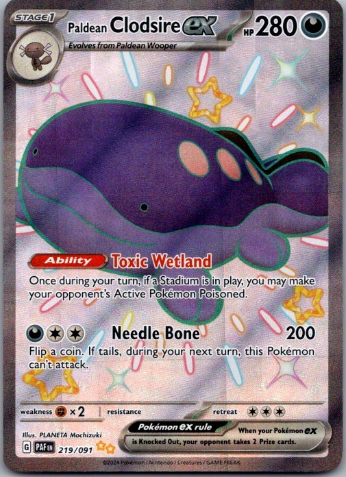 SV: Paldean Fates #219/091 Paldean Clodsire ex