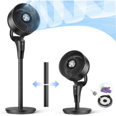 DREO TurboPoly Pedestal Fan, 2-in-1 Table and Floor Fan, Ultra-Quiet 20dB, 95ft