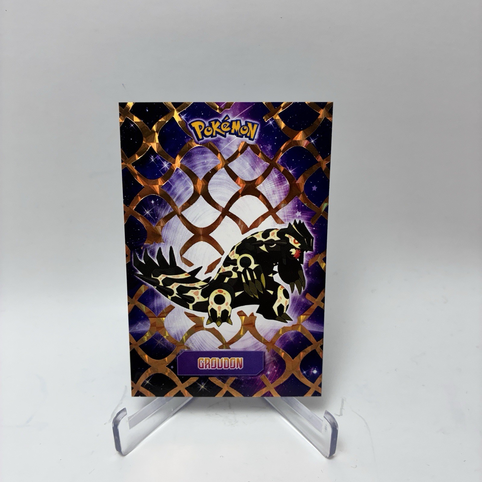 Gold Holo Groudon Shinny Database Non-TCG Pokemon Card