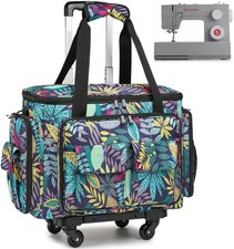 Sewing Machine Case with Wheels - Rolling Sewing Machine Tote with Removable ...