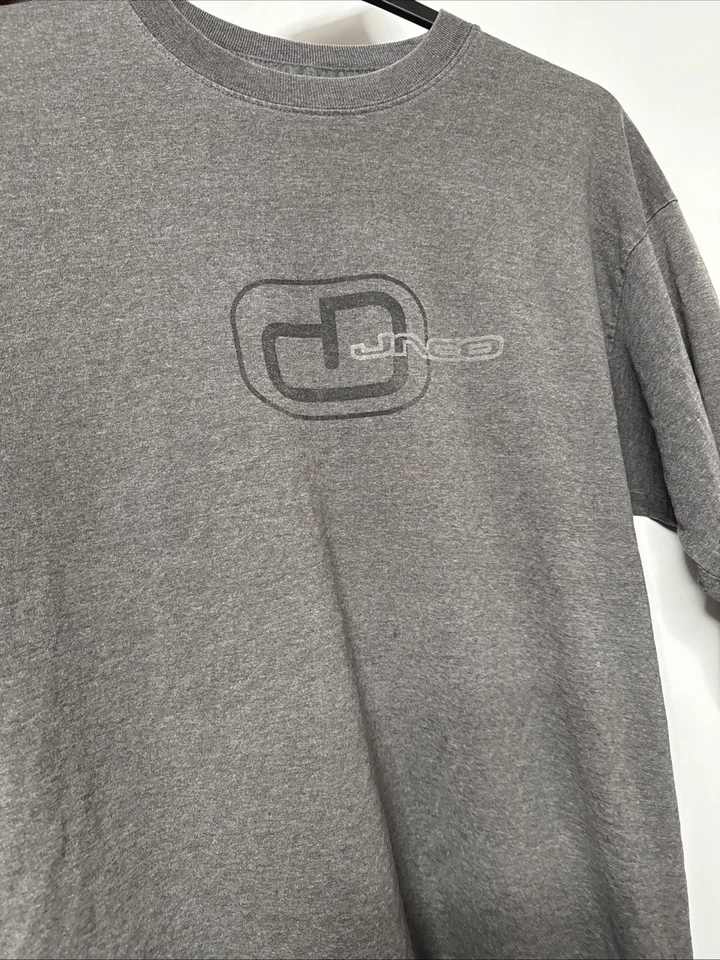 ВИНТАЖНЫЙ Jnco джинсы рубашка мужская очень большой серый Y2K гранж Skater 90-х длинным рукавом - Изображение 2 из 4