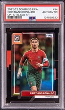 2022 Panini Donruss Optic FIFA Black Prizm #94 Cristiano Ronaldo 1/1 GOAT