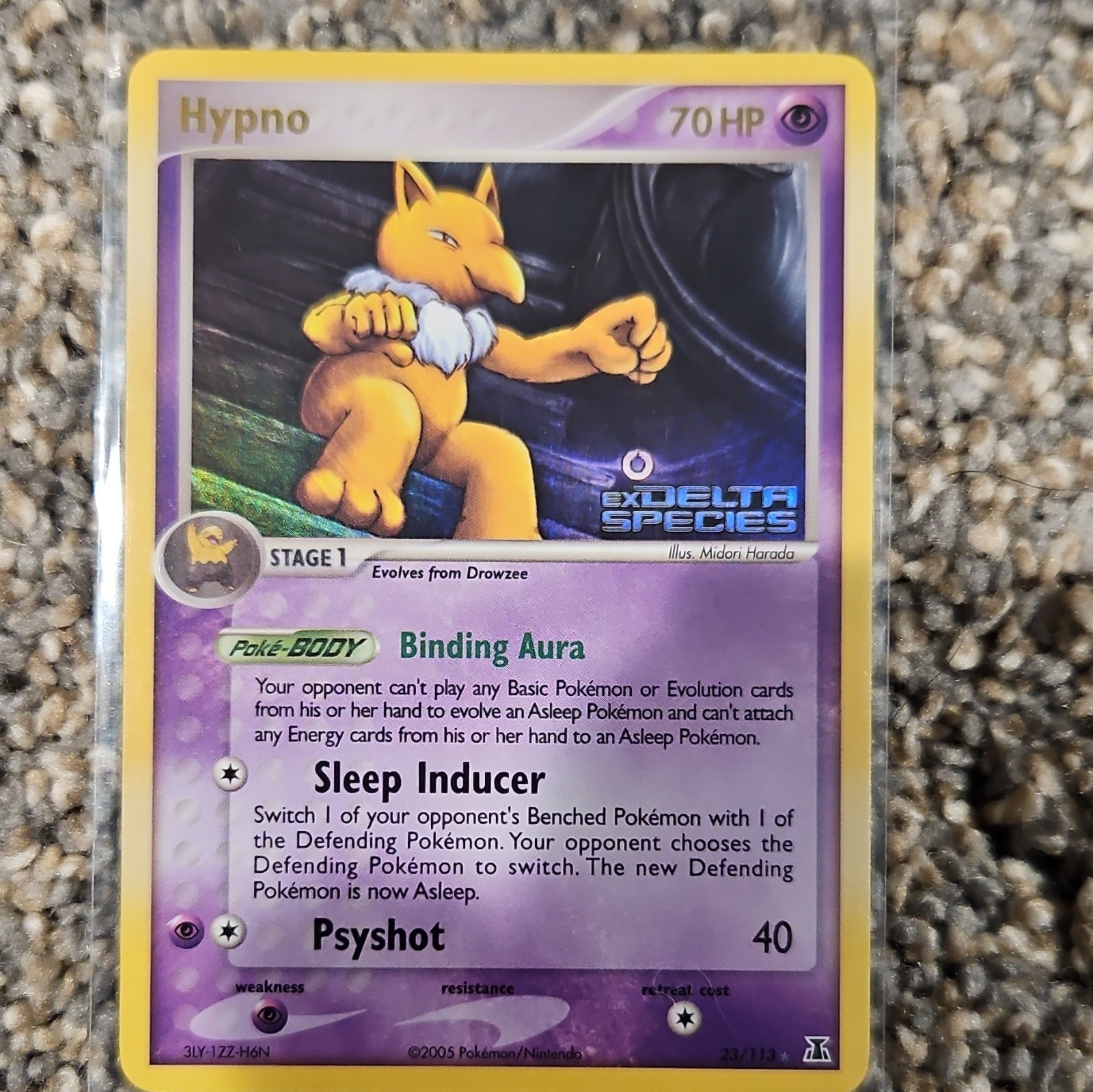 Pokemon TCG Hypno 23/113 Delta Species Reverse Holo Rare English NM