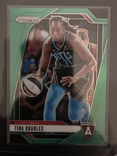 Tina Charles 2024 Panini Prizm WNBA GREEN PRIZM Card #36 ATLANTA DREAM