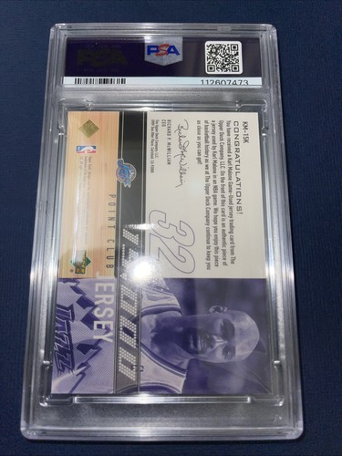 2001 KARL MALONE Upper Deck 15,000 Point Club Jersey Patch #KM15K PSA 8 - Picture 2 of 2