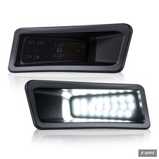 License Plate Lights 12 Volts Waterproof 2 Led Tag Lamp Smoked Lens 2019-2023