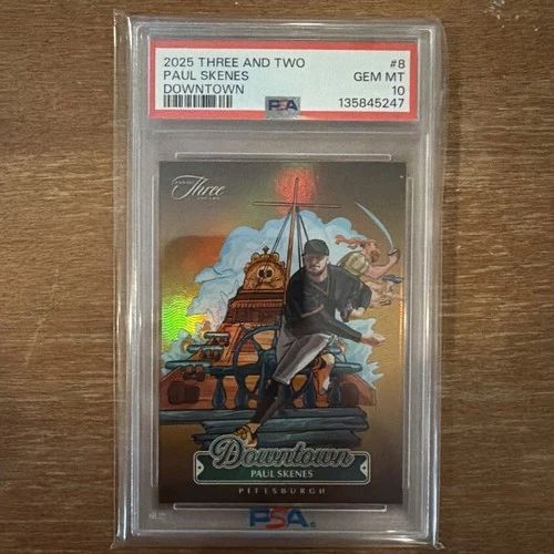 2025 PANINI THREE & TWO DOWNTOWN #8 PAUL SKENES SSP PSA 10 🔥🔥