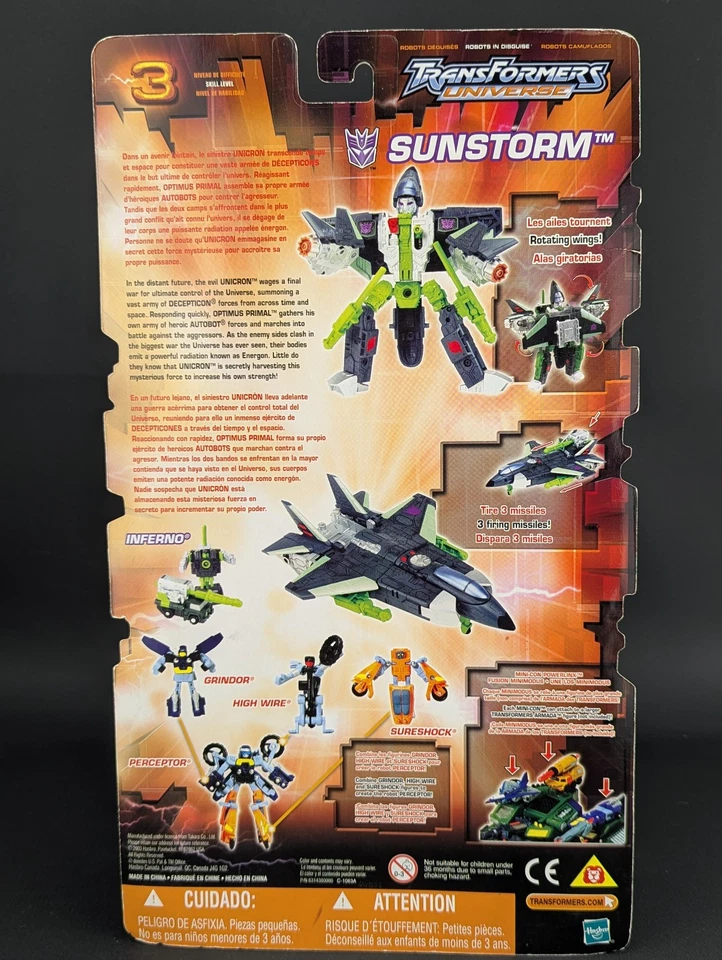Transformers Universe 2003 Sunstorm SEALED Hasbro Minicon Walmart - Image 3 of 4
