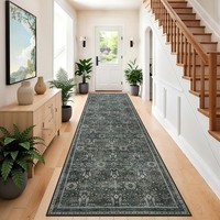 Teppich LäUfer Vintage Rutschfest 80X300Cm Waschbar Boho Flur Schlafzimmer KüChe