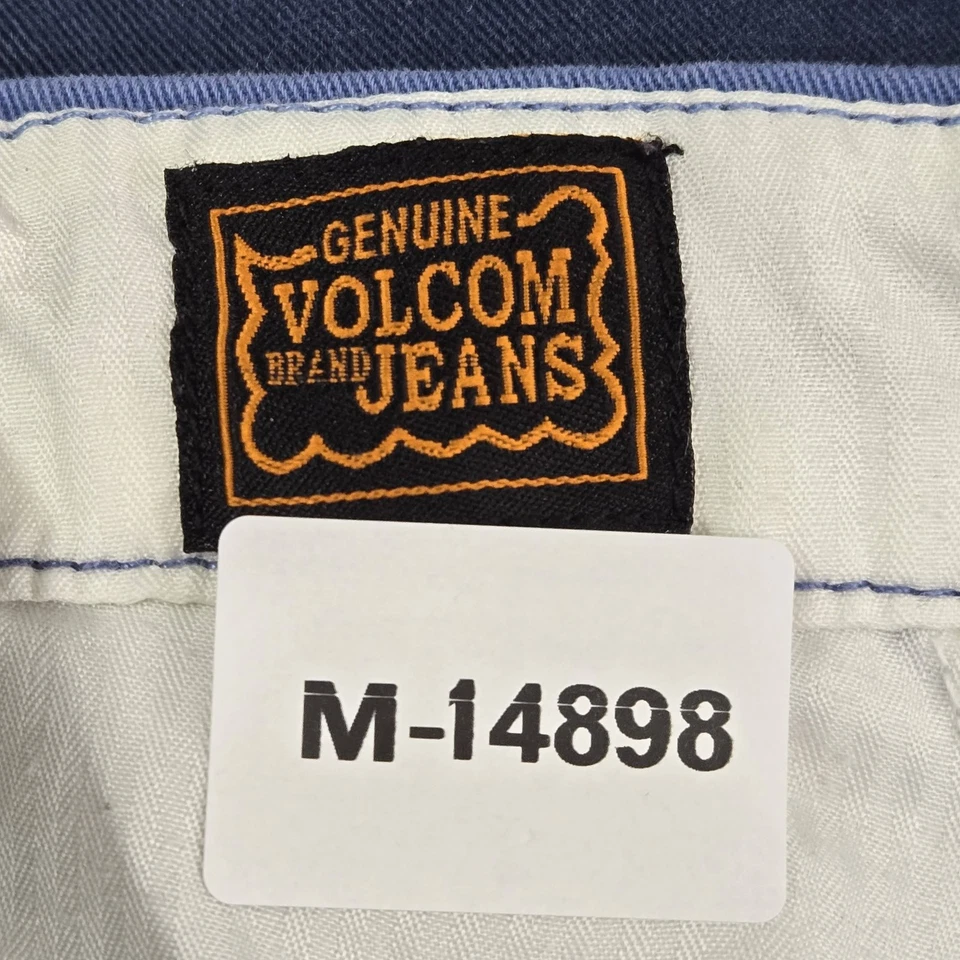 Pantalones Cortos Volcom Hombre 32 Azul Rayas Sarga 9" Entrepierna Foto 2 de 4