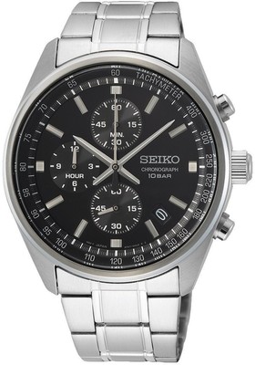 Seiko Uhr SSB379P1 Chronograph Tachymeter Edelstahl Hardlexglas 10 bar 42mm