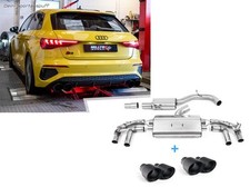 Milltek Duplex Sportauspuffanlage ab OPF Audi S3 8Y Sportback je 2x115mm schwarz