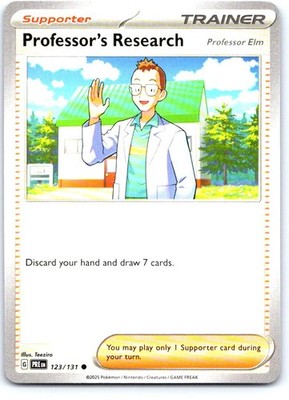 Professor's Research [Professor Elm] 123/131 Prismatic Evolutions Pokemon NM