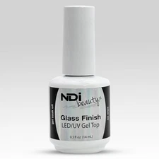 NDi beauty Glass Finish LED/UV No Wipe Gel Top Clear .5 oz