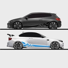 2x 220x25cm Car Side body Graphics Sticker Door Decor Racing Stripe Vinyl Decals
