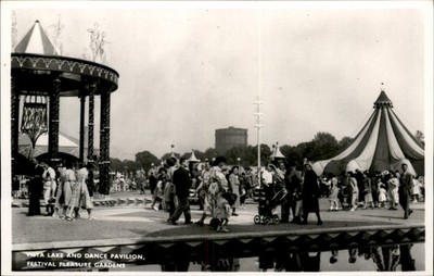 Festival Pleasure Gardens c1900s-10s Real Photo Vintage Postcard
