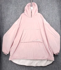 The Comfy Hoodie Womens One Size Pink Wearable Blanket Sherpa Oversized Lounge