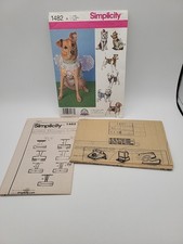 UNCUT SIMPLICITY CRAFT PATTERN 1482 DOG CLOTHES COSTUME SIZE SMALL MEDIUM LARGE