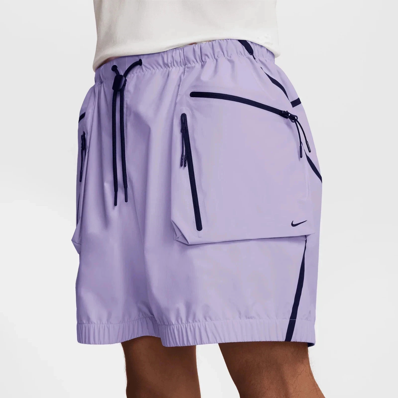 Nike Tech Super Lightweight Shorts Men's Size Large Purple Black Cargo NWT $135