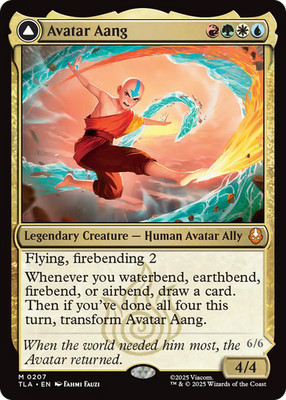 x1 Avatar Aang // Aang, Master of Elements TLA Avatar MTG 207 M/NM 1x