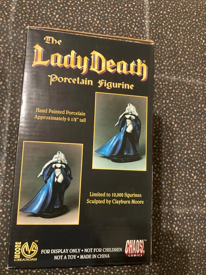 New Lady Death Statue Porcelain Figurine Moore Creations Limited Ed. 1994 #5041 - Image 3 of 4