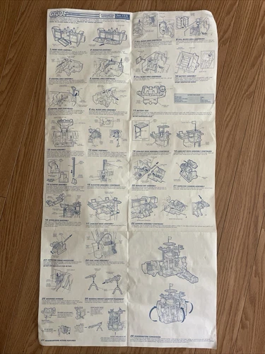 GI Joe Headquarters Blueprint Vintage