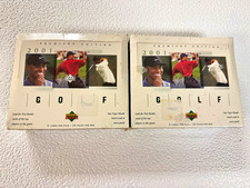 Upper Deck 2001 Premiere Edition Golf Sealed Hobby Box Lot of 2 Tiger Woods