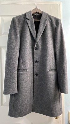 Hugo boss Migor Slim Fit Top Coat 38R Gray Wool Cashmere