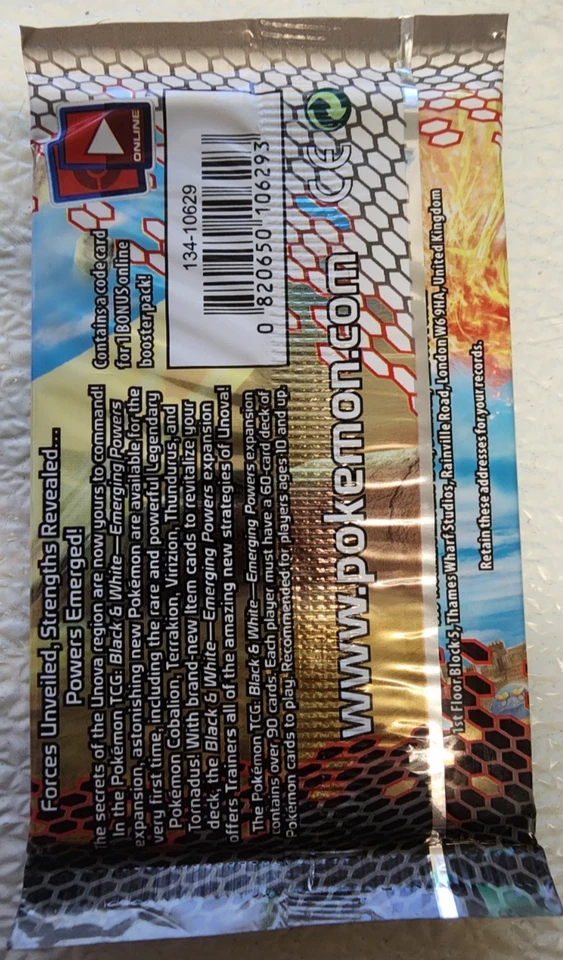 POKEMON BLANCO Y NEGRO PODERES EMERGENTES BOOSTER PACK DARMANITAN ILUSTRACIONES SIN ABRIR Foto 2 de 4