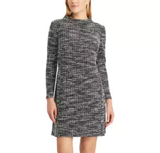 Women's Chaps Paola Long Sleeve Boucle Sweater Dress MSRP $110.00   (P)