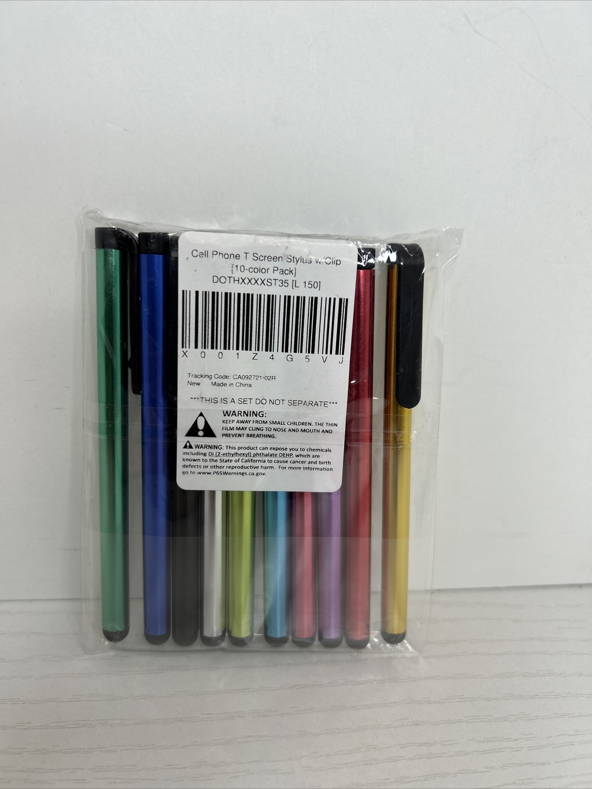 insten pens, cell phone t screen stylus w/clip 10 pack-image