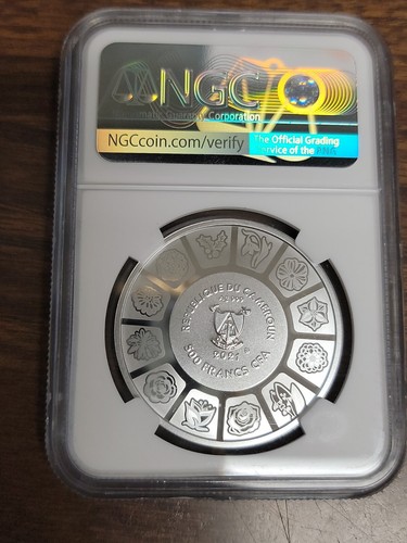 2021 Cameroon 500 Francs Silver Coin - Language of Flowers "Lily" - NGC PF70 UC - Picture 3 of 7