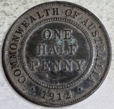 Australia 1912 1/2 Penny