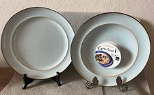 Denby SIENNA Light Blue Dinner Plate and Gourmet Bowl, New w/ Tags, 2009 - 2012