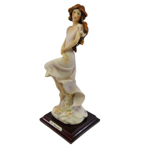 VTG Giuseppe Armani Italy Florence Lady with Flowers 1987 Signed #1 - Picture 5 of 12