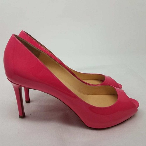 Christian Louboutin Rosa Charol Prive Peep-toe Bombas 39 Cuero UE - Imagen 3 de 8
