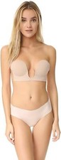 Fashion Forms 292118 Women's U Plunge Backless Strapless Bra, Nude, Tan, 32-40D